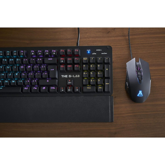 G-LAB Keyz Carbon-E RGB Механічна ігрова клавіатура (синій перемикач) чорна