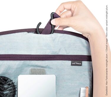 Дорожня косметичка Tatonka Small Travelcare — плоска сумка для гігієни з дзеркалом та відділеннями, Sage Green (15 x 27 x 4 см)