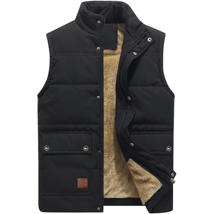 Чоловіча термо-кофта KEFITEVD для полювання та роботи, чорна, без рукавів