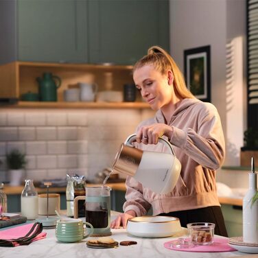 Russell Hobbs Glass Kettle [1.7L, Temperature Setting 40-100°] Calm (LED Lighting, Soothing Sounds, Quiet-Boil Technology, Keep-Warm Function, Digital Display, Touch Control, 2400W) 27450-70
