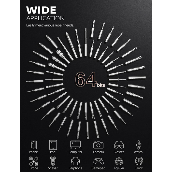 iFu Mini Електричний Шуруповерт Преміум 90 в 1 з LED Підсвіткою та Магнітними Бітами для Ремонту Телефонів, Ноутбуків, Годинників та Іншої Електроніки - Сіро-зелений