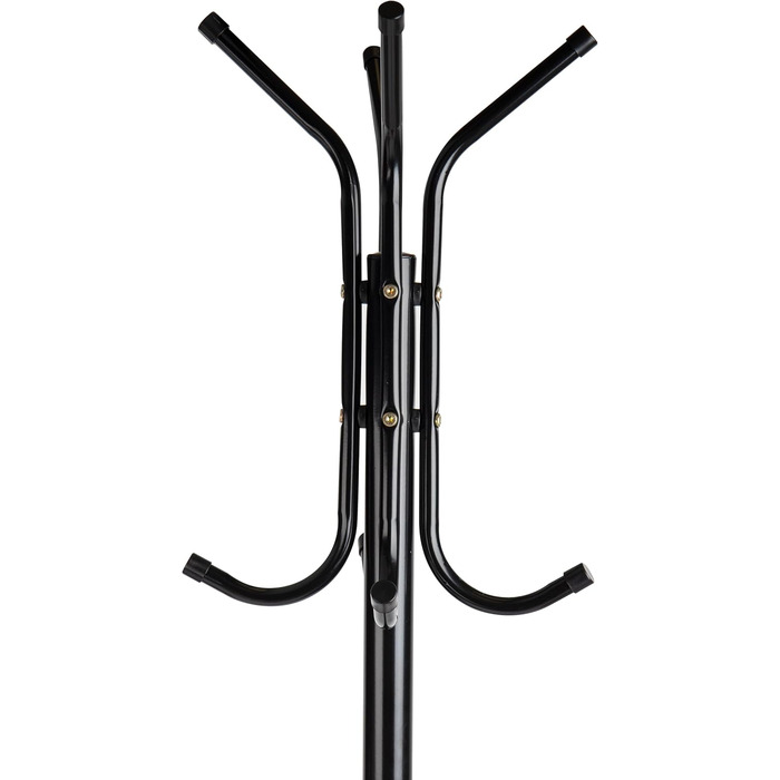Mind Reader Alloy Collection Coat Rack with 11 Hooks, Metal, Colored (Black)