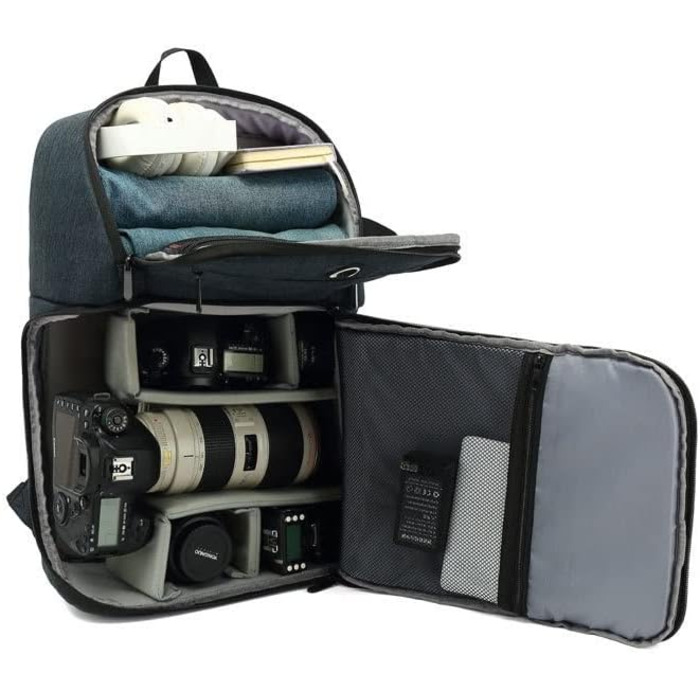 LEEMASING Рюкзак для фотоапарата Outdoor, водонепроникний, для DSLR, чоловічий/жіночий, для подорожей та походів