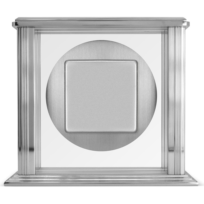 Acctim Hamilton Table Clock, Metal Glass Aluminum, Silver, 13.7 x 15.5 x 6.8