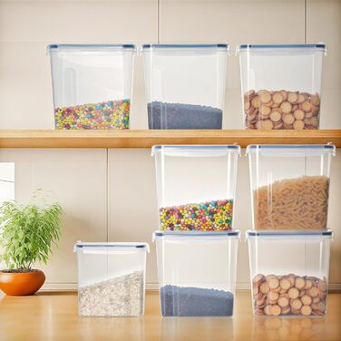 Набір контейнерів для зберігання Romon (4 шт, 2.5L) з кришкою, BPA-free, для кухні, з етикетками