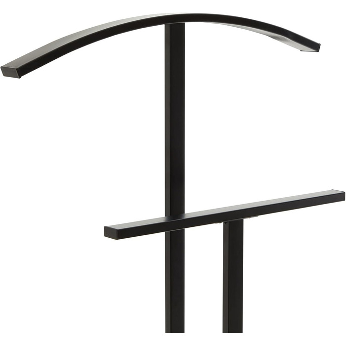 IDIMEX Metal Butler Scott, lacquered - elegant valet with trouser press, beautiful lady's valet with clothes hanger (Black)