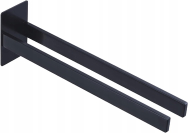 Самоклеючий настінний тримач для рушників у ванну кімнату, чорний (без свердління)