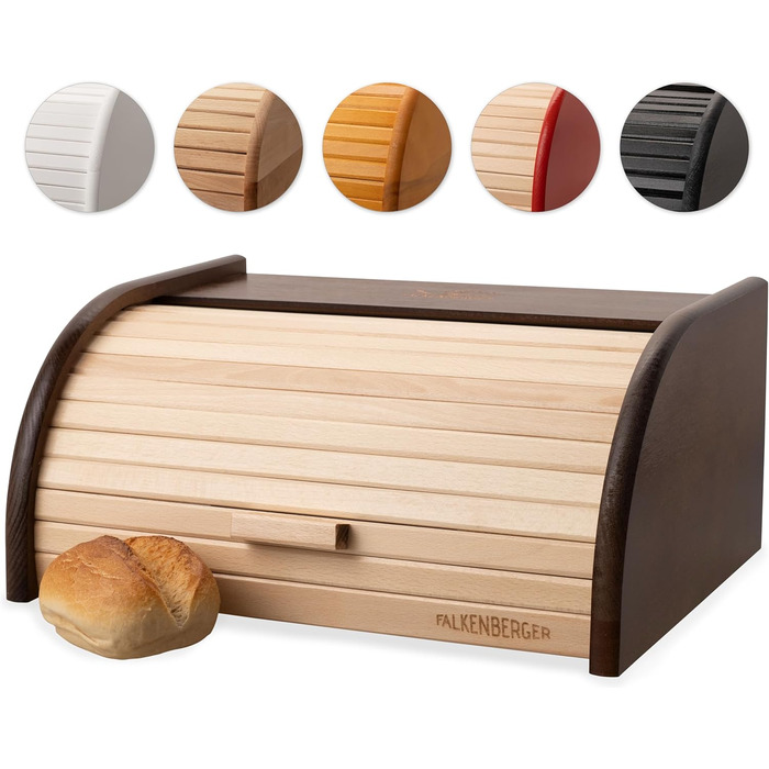 Brotbox FALKENBERGER з бука, 38x28x18 см, XL, традиційна, ручної роботи (колір: коричневий)