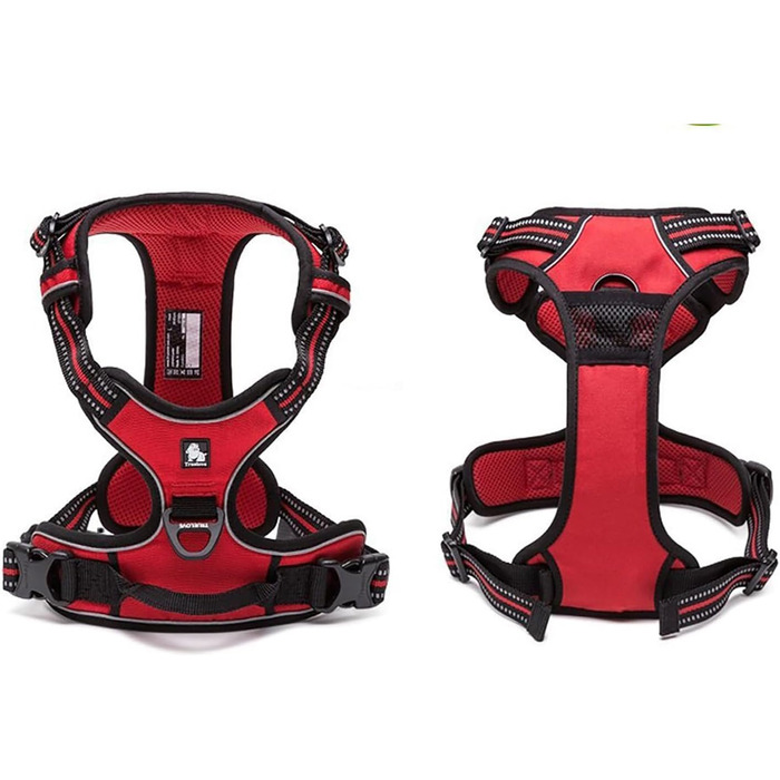 Нашийник для собак Truelove TLH5651, запобігає тягненню, світловідбиваючі шви, для активного відпочинку (XS, Червоний)