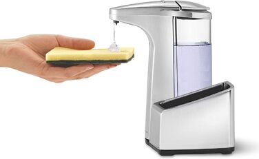 Simplehuman Sensor Soap Dispenser - Brushed Nickel, White (384ml)