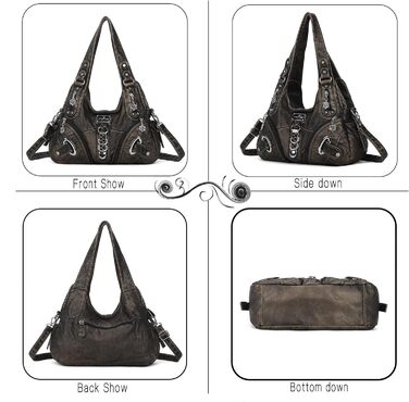 Сумка жіноча Angelkiss Hobo велика, повсякденна, через плече, бронзова (801bronze)