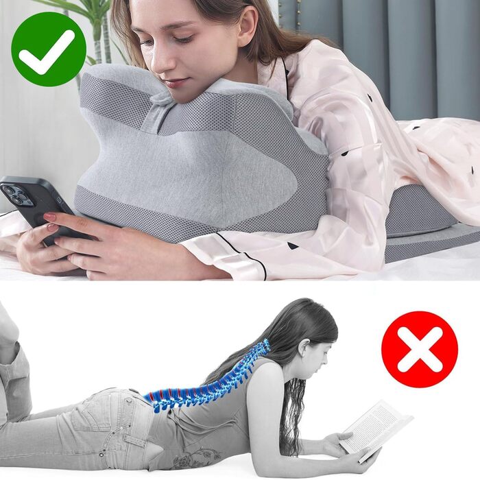 Підкови для ліжка та дивану, подушка для читання з піною Memory, ергономічна подушка для спини, шиї та ніг, подушка від рефлюксу, знімний чохол для ліжка, дивану, сидіння, сну та читання