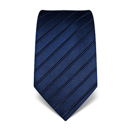 Краватка чоловіча Vincenzo Boretti, шовк, темно-синя в смужку, 8 см, для костюма та сорочки, діловий стиль, весілля