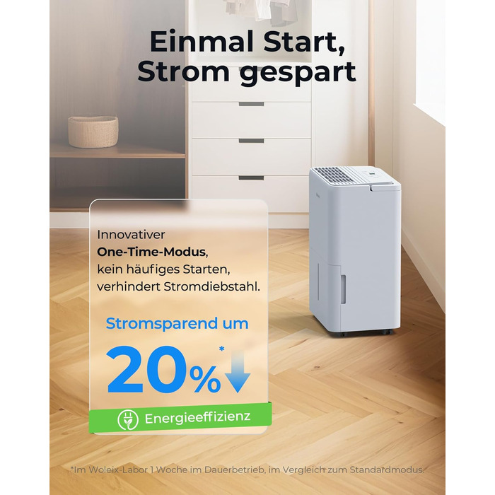 Електричний осушувач повітря 12L з фільтром та шлангом для дому, 4 режими, 35dB, гарантія 10 років