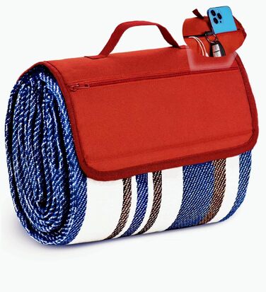 Плед для пікніка Boobhone, великий водонепроникний килимок, 3-шаровий плед для подорожей, пляжу, кемпінгу, подарунок для дорослих, пар, жінок, весільний подарунок 80''x80'' (152 x 203 см)