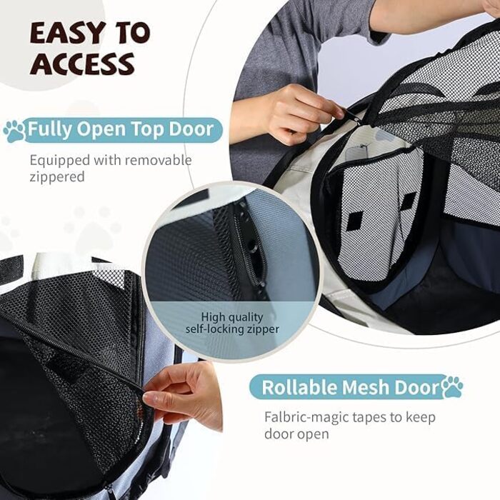 Складаний вольєр для цуценят та котів, вольєр для собак у квартиру, 73 x 73 x 43 см