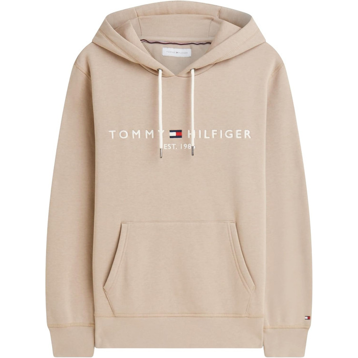 Чоловічий худі Tommy Hilfiger з капюшоном та логотипом, колір Beige Batique Khaki, розмір L