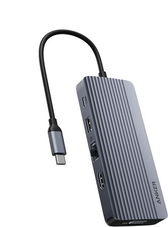 Хаб USB-C Anker з двома HDMI, 100W, 10Gbit/s, 10-в-1 для MacBook, Dell, iPad Pro