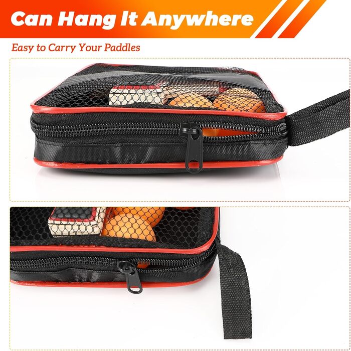 Набір для настільного тенісу, преміум якість: 2 ракетки, 3 м'ячі, сумка. Підходить для початківців, досвідчених гравців та сімейного дозвілля