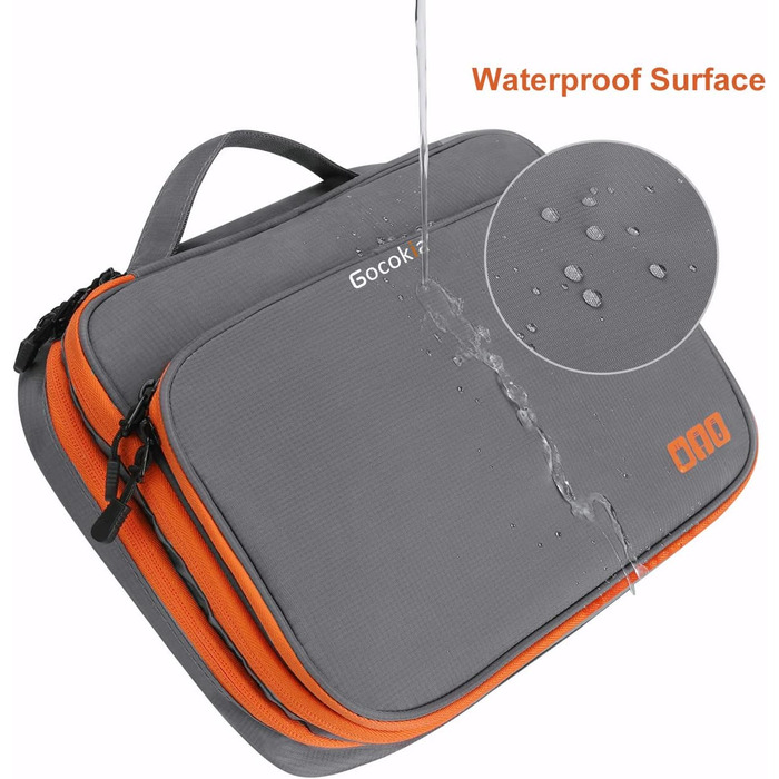 Gocokia Double-Layer Travel Bag for Electronic Accessories with Large Capacity