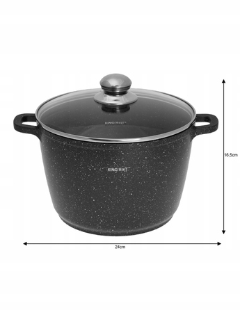 Каструля традиційна Kinghoff Marble, 6,2 л