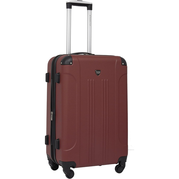 Валіза Travelers Club Chicago Hardside Розширювана Спіннер 20' Carry-On (Набір з 3 шт., Apple Butter)