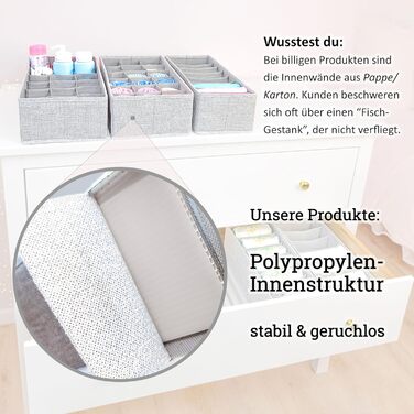 HEMNES Organizer for IKEA dresser; THE ORIGINAL; perfect fit; Sturdy base; Drawer organization system for baby supplies, children's clothing, socks, underwear; Set of 5