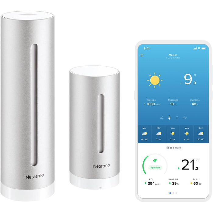 Netatmo Smart Weather Station with Wall Bracket - Wi-Fi & Functional Protective Housing for the Smart Weather Station, Protection for the Outdoor Module of the Smart Weather Station with Wi-Fi Connection, NRS-WW