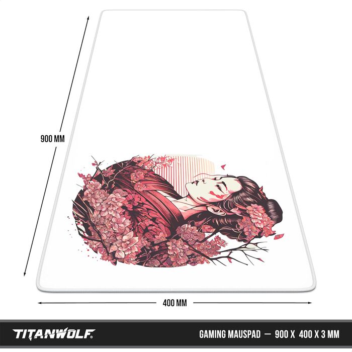 Килимок для миші CSL Titanwolf XXL 900x400mm - великий ігровий килимок для миші з покращеною точністю та швидкістю