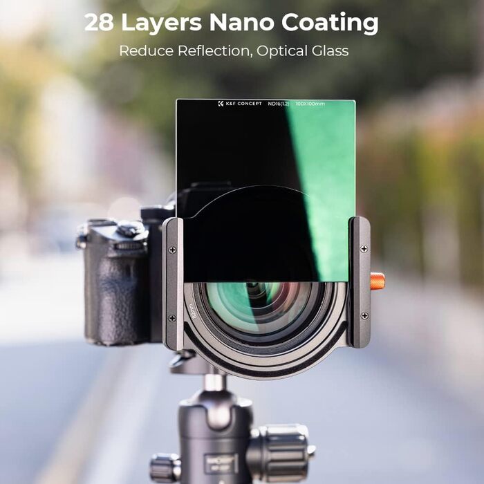 Набір фільтрів K&F Concept Nano-X: квадратний фільтр, адаптерні кільця (8 шт.), ND16