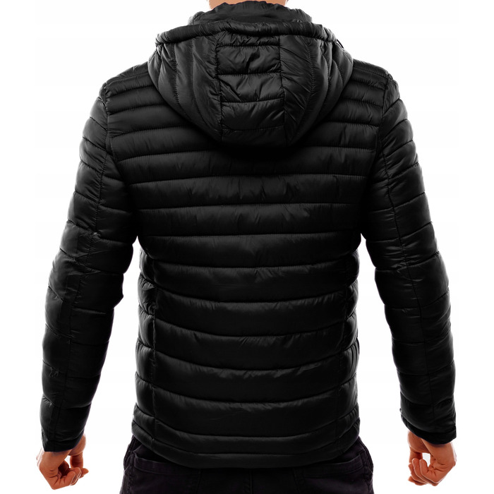Чоловіча стібана куртка J STYLE зі знімним каптуром, 23M9006-392, розмір XL