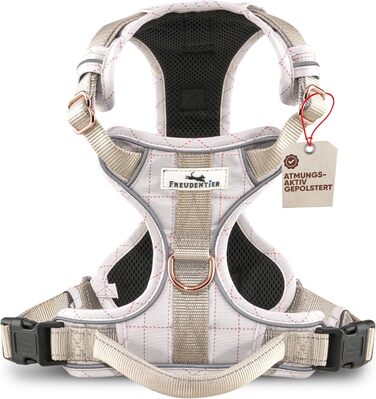 Шлейка для собак Freudentier з ручкою, дихаюча, з м'якою підкладкою - надійна фіксація та максимальна безпека, протисмикова, для собак маленьких, середніх та великих порід - шлейка для великих собак (XL)