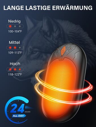 Електричні грілки для рук 2 шт. - Ultraleicht, перезаряджаються, портативні, 3 режими нагріву, до 24 годин, багаторазові USB грілки для рук для активного відпочинку взимку (сірий)