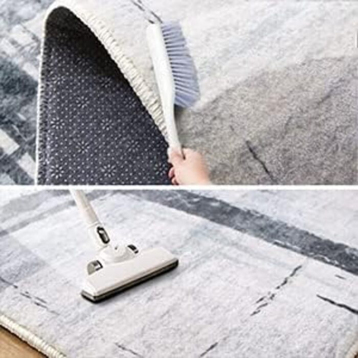 Килимок Tinyboy-HBQ для вітальні та спальні: сучасний дизайн, короткий ворс, сірий (80 x 120 см)