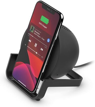 Belkin SoundForm Charge: Bluetooth-динамік з бездротовим зарядним пристроєм (Чорний)