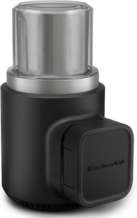 Кавомолка KitchenAid Go бездротова, 113 г, акумулятор, чорна – портативна кавомолка для свіжомеленого кави