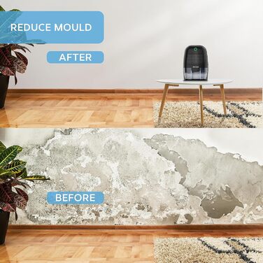 MONHOUSE Зволожувач повітря 600 мл Портативний - Міні зволожувач для дому, спальні, авто, офісу, гаража. Електричний, чорний