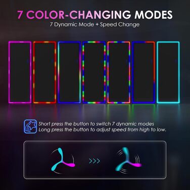 Дзеркало для тіла LVSOMT з підсвіткою, 120x40 см, настінне/на двері, LED, чорне