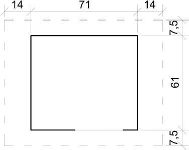 Будка для собак Outdoor маленьких порід – дерев'яна будка для собак, водостійкий дах 76 x 99 x H80 см, розмір S, Timbela M401-1 розмір M, натуральне дерево