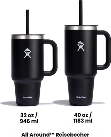 Термостакан Hydro Flask Travel Tumbler 1.2 л з трубою, нержавіюча сталь, вакуумна ізоляція, White