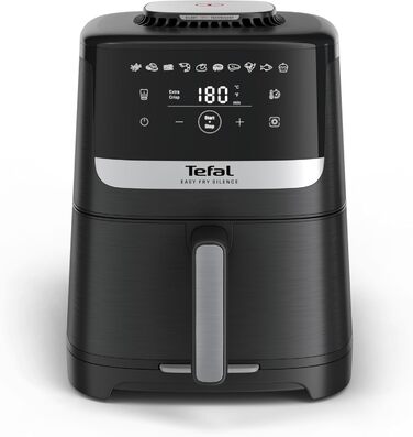 Фритюрниця Tefal Easy Fry Silence 7л, біла - аерофритюрниця з тихим режимом та 10 програмами приготування, EY8421E0