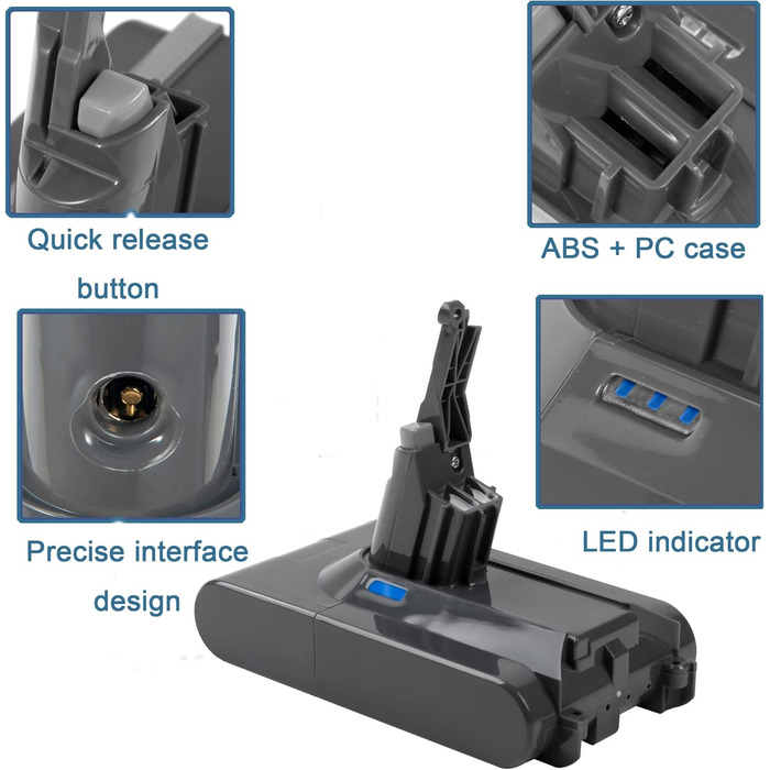 Замінний акумулятор VOLT1799 Li-ion для пилососів Dyson SV10 (Absolute, Fluffy, Animal, Motorhead, Slim)