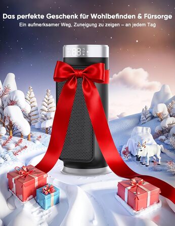 Електричний обігрівач PTC 1800W з пульт дистанційного керування, портативний нагрівач для дому та офісу, керамічний обігрівач з осциляцією 75°, таймером 24 години, 5 режимів, срігано-сірий колір