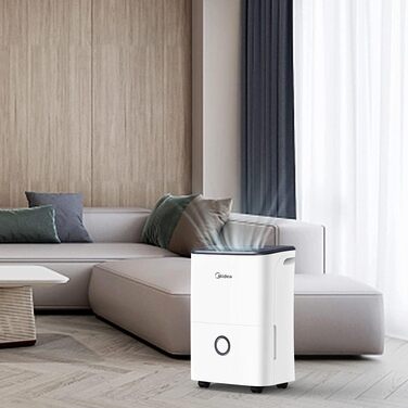 Зволожувач повітря Midea DF-20DEN7-WF, 20л/24г, 100м³, білий, з Wi-Fi, таймер 24г, бак 3л