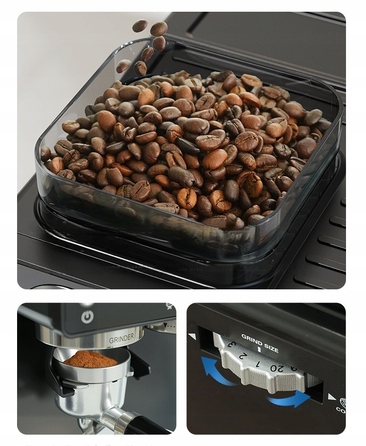Ріжкова кавомашина HiBREW H20, 1350 Вт, чорна