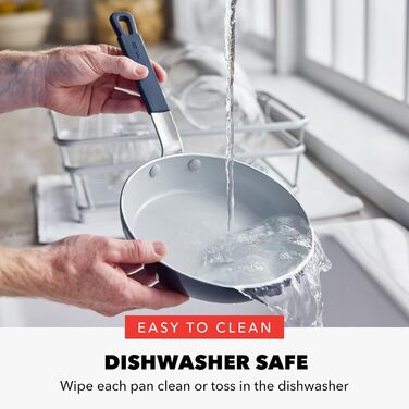 Набір посуду GreenPan x Bobby Flay 13 предметів: професійний алюміній, антипригарне покриття Ceramic, індукційний, силіконовий, для миття в посудомийній машині та духовці, сірий (Графіт/Nature's Delight), сковорода 20 см, блакитний