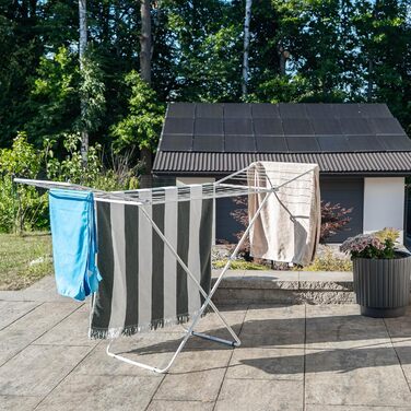 Сушарка для білизни KADAX з крилами, 18/23м, сталь з порошковим покриттям, складна, біла (2 крила)