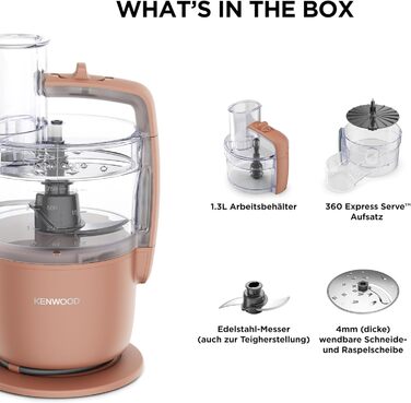 Кухонний комбайн Kenwood MultiPro Go FDP22.130GY, 650 Вт, 1.3 л, Компактний, Багатофункціональний, Синій