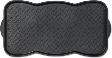 Carpido Shoe Drip Tray 3-Piece Set Shoe Rack Tray - Food Bowl Mat Bowl Mat Shoe Board Shoe Tray – Shoe Tray Drip Tray Black 38x75 cm