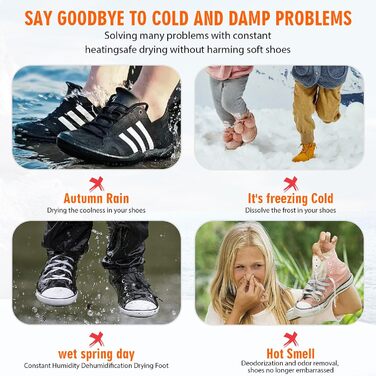 Електричний сушильник для взуття, портативний, 360° сушіння, сушильник для черевиків, антибактеріальний, для гірськолижного взуття, кросівок, шкарпеток, футбольних чобіт